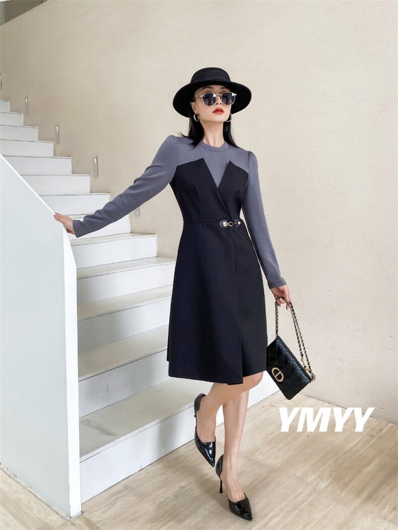 现货秋装新款连衣裙，女装连衣裙，依美依缘