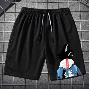休闲短裤男夏季抖音潮动漫裤子5分裤韩版时尚五分沙滩裤F094图片