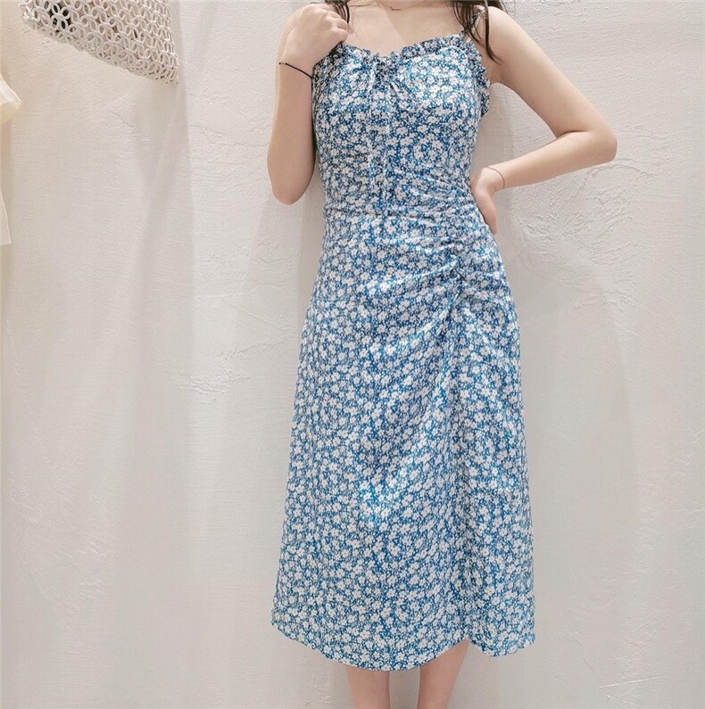 爆！碎花清新吊带裙，女装背心吊带，YI MAN