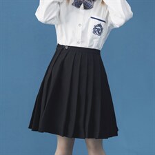 中性风C316Q007P48正统JK制服黑色JK裙百搭短裙半身裙百褶裙,男装工装外套,电商C316