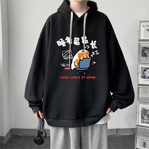 连帽卫衣男大码胖子帽衫大号运动服WY2447-P35图片