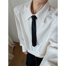 春季知识分子长袖衬衫高智感纯色休闲男女C64144-TP3568，男装衬衫，电商A102