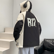 冬上新加棉加厚棉服港风时尚连帽棉衣外套男女8325-P110控价158，男装棉衣，电商A441-1