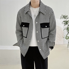 新款呢子大衣秋冬妮子毛呢短款宽松夹克外套A236-JK-3056-特P100，男装夹克，电商A236