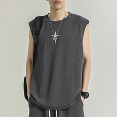 无袖背心男夏季冰丝健身运动坎肩衣服短袖t恤TT386-特批-34，男装背心/马甲，星座718