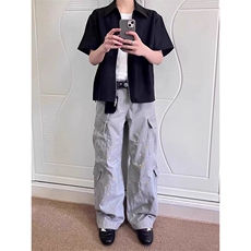 欧洲站2025新款短袖设计感小众衬衫男宽松夏季中式C121S，男装T恤，星座1116A（原606A-3）