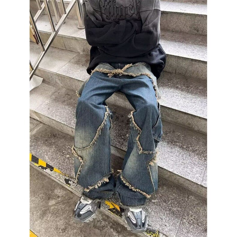 美式复古阔腿工装牛仔裤DN8104P58,男装牛仔裤,星座1116-2