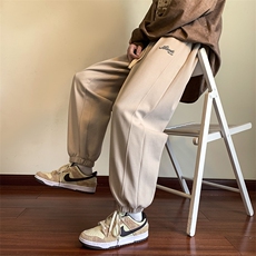 港风休闲裤男宽松拖地束脚裤卫裤XZ214-8KP723P40，男装休闲裤，星座1204-3