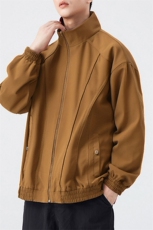 新款硬汉风户外夹克男立领纯色上衣冲锋衣外套A157B-JK7866-P60，男装夹克，电商A157B