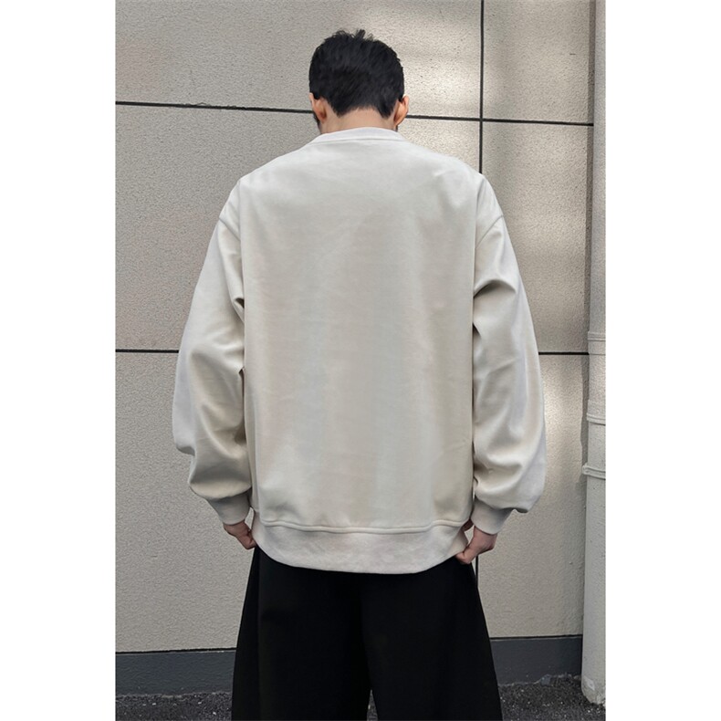 HW25927改薄港风外景黑墙大码圆领长袖卫衣M-5XHW26122-特P30,男装卫衣,电商A022