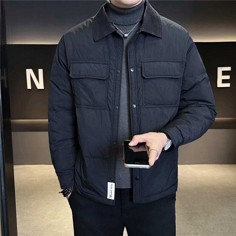 标50绒轻薄羽绒服男冬季2025新款工装外套A313-25638-P185,男装羽绒服,电商A313