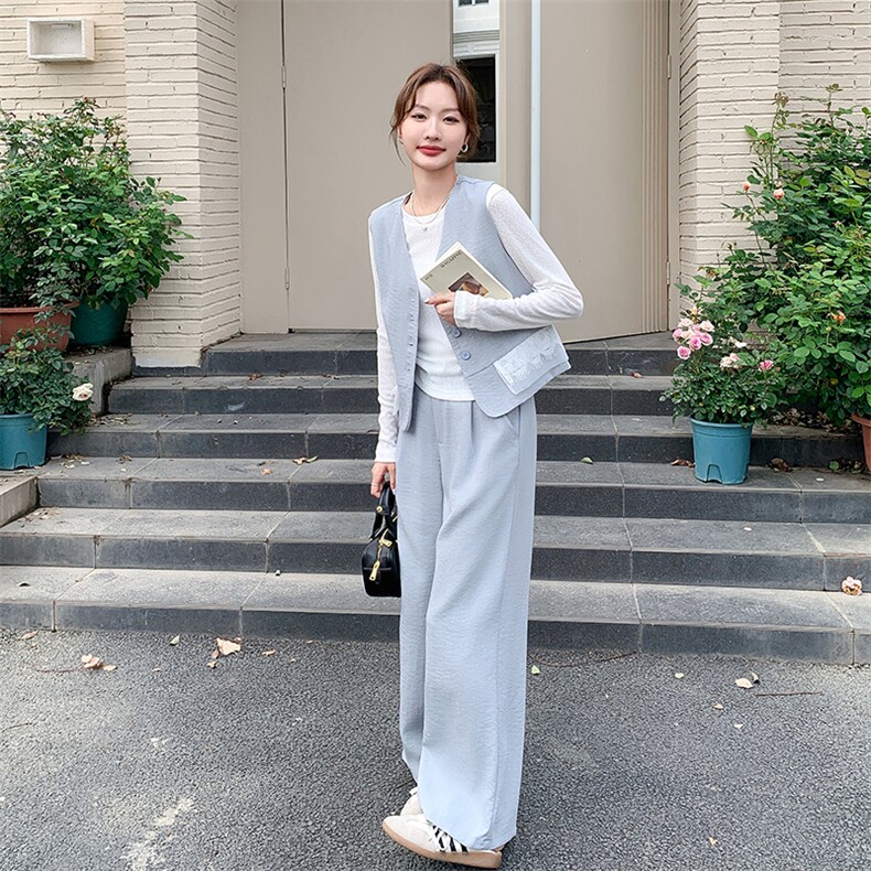 新款现货主推棉麻料三件套套装2521-P175-K258,女装套装/套裙,2C129
