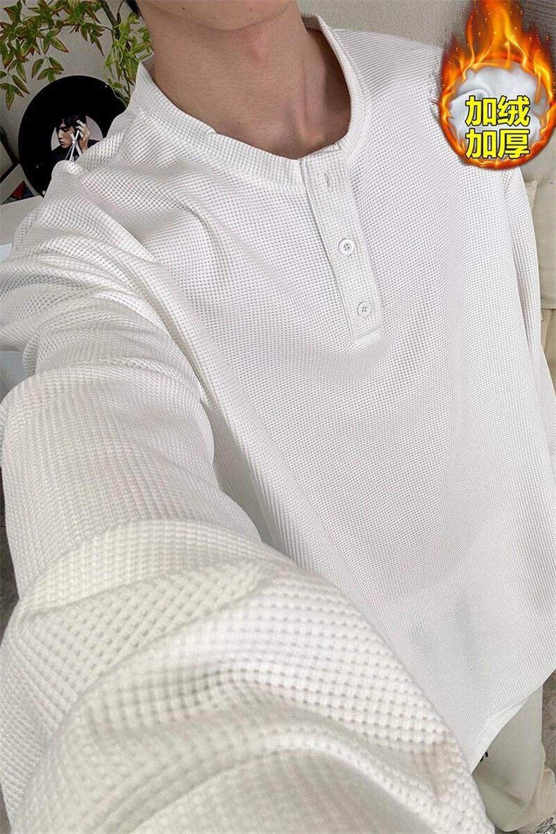特批P25无差价冬季抖音长袖T恤男加厚内搭打底衫男T1748J加绒,男装T恤,电商A001-1