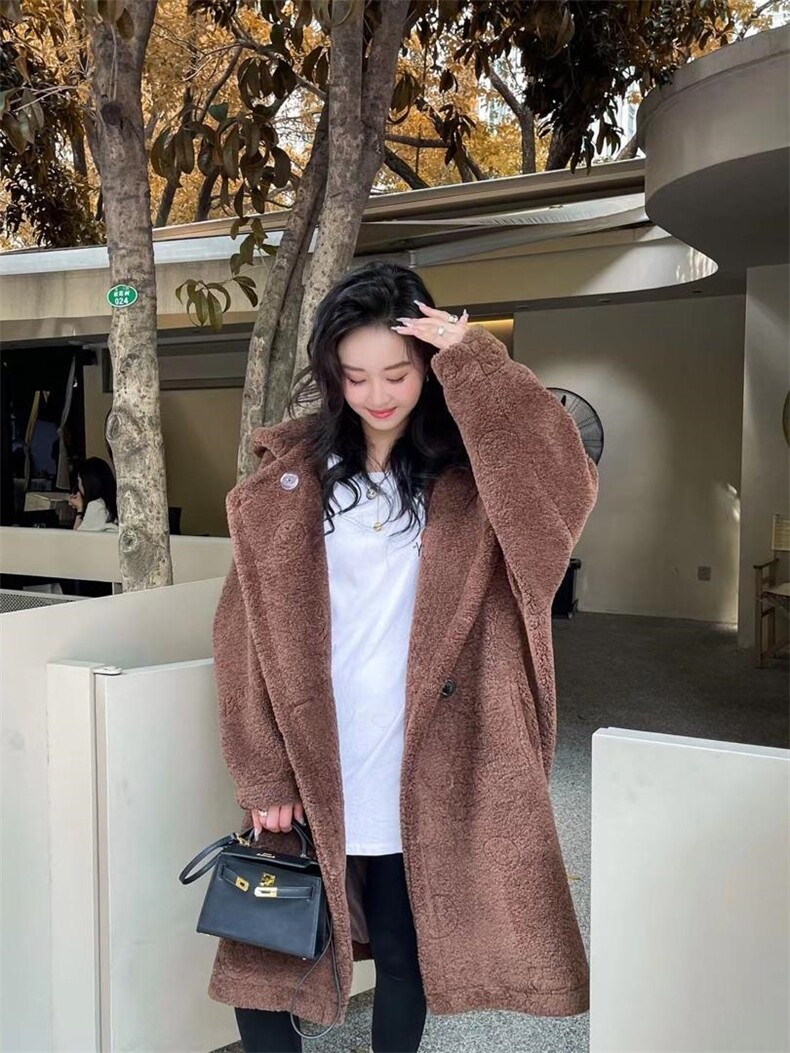 冬装新款毛毛长款外套，其它，玫瑰共和国