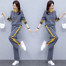 时尚休闲运动卫衣套装女春装2025年春装新款阔腿裤洋气减龄两件套，女装套装/套裙，梦依杭