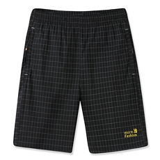 沙滩裤男宽松休闲五分睡裤加大码居家格子短裤速干大裤衩997款，男装休闲裤，星座802