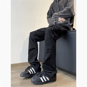 工装休闲裤男士韩版潮流高街帅气百搭2025秋季ins长裤K5947-P45图片