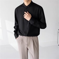 潮流文艺慵懒百搭时尚气质原宿长袖衬衫ins日系简约流行新款，男装衬衫，星座715-4