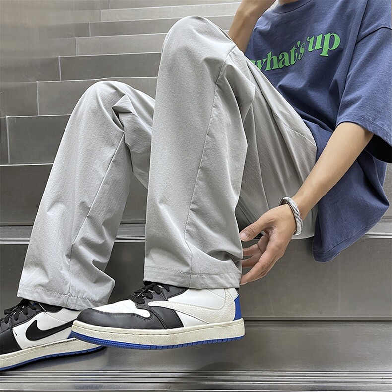 冰丝薄款速干夏季新款休闲裤系带男士裤子KN108P40,男装休闲裤,电商D325