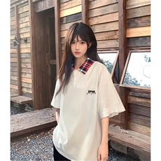 得物抖音品质冰感面料美式印花格子翻领POLO衬衫短袖T恤APL0302，男装T恤，电商A443