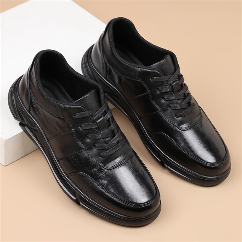 春季新款男鞋头层牛皮运动休闲鞋百搭男士休闲皮鞋，男鞋皮鞋，电商A223