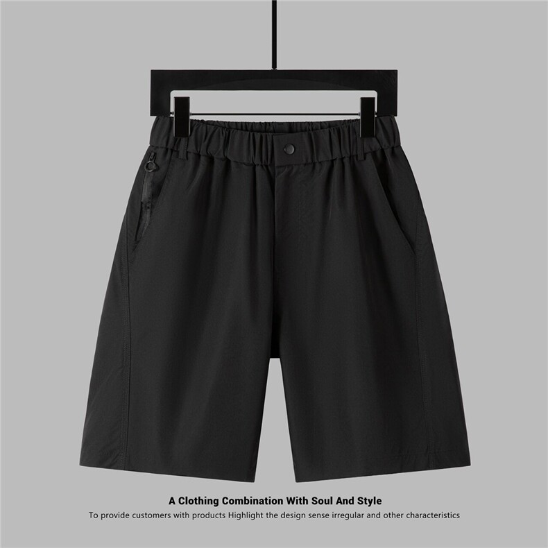 夏季锥形纯色男短裤松紧腰抗皱速干五分裤A329-K8510-P40,男装牛仔裤,电商A329