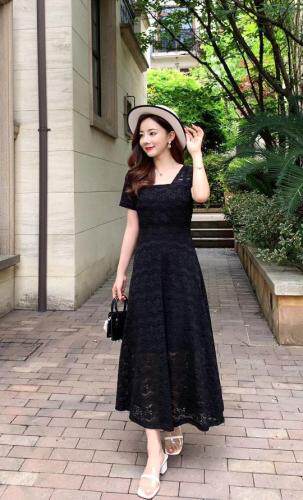 【现货】夏季新款优雅气质蕾丝连衣裙，女装连衣裙，芷炫