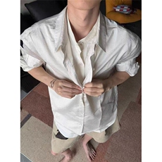 秋季休闲慵懒风假两件衬衫拼接拼接条纹衬衣男女CTK62，男装衬衫，星座1116A（原606A-3）