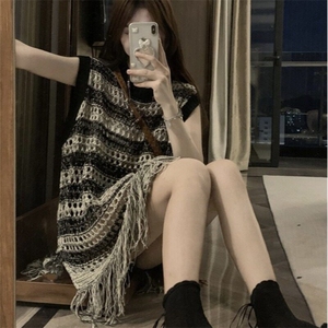 缕空针织吊带背心女2025年夏季法式高级感小众外搭中长款无袖马甲图片