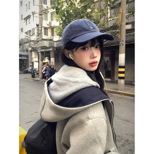 抖音得物高品质二开 26春装美式重磅宽松结构双面连帽卫衣外套W68图片