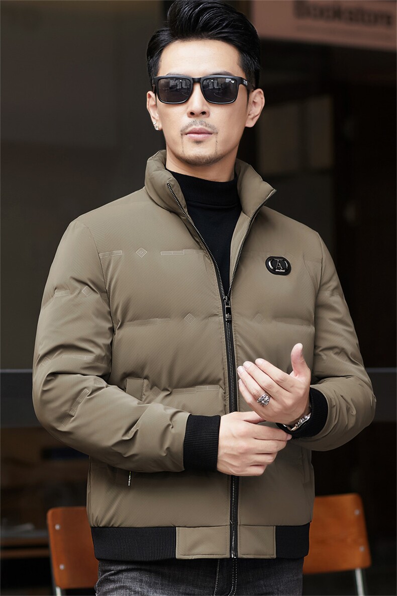 ZMS-M8838新款冬季男士白鸭绒羽绒服立领保暖外套修身大衣,男装羽绒服,电商B360