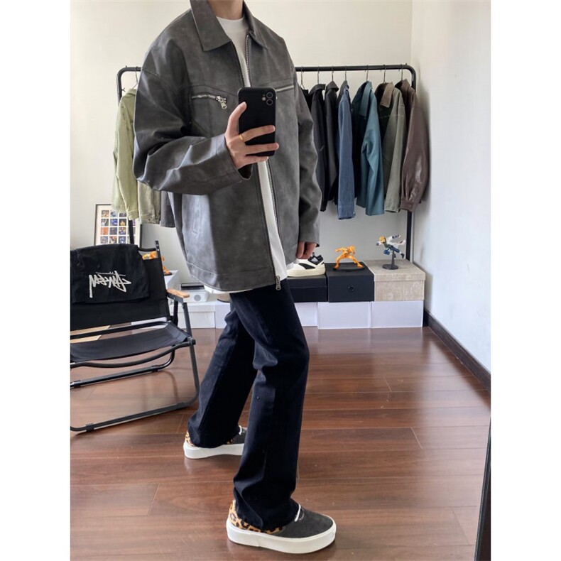【有货】黑色牛仔裤男美式高街cleanfit微喇裤子N083HH-特P32,男装牛仔裤,星座1007（原301D）
