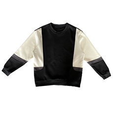 Y33/P58控78春季简约百搭几何撞色黑白拼接套头卫衣男黑首1，男装卫衣，星座305B