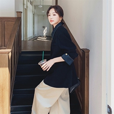 现货原创26春款牛仔灯芯绒拼接假两件西服2C293-Q813-P175-K258，女装西装，2C293