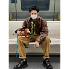 （网图现货）潮流垫肩百搭皮衣短款夹克外套1209-1-JK20-P70，男装夹克，星座1209-1