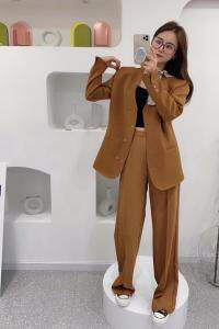 西装套装，女装西装，杏花