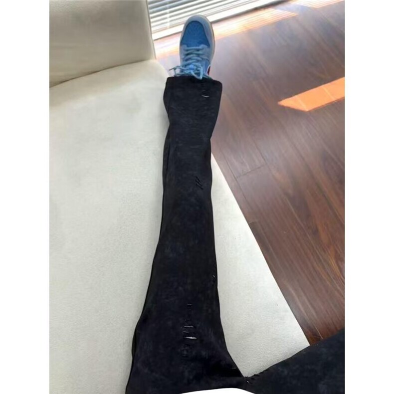 cleanfit割破卫裤秋季新款设计感运动休闲裤宽松直筒裤LJ655-P53,男装休闲裤,星座1008