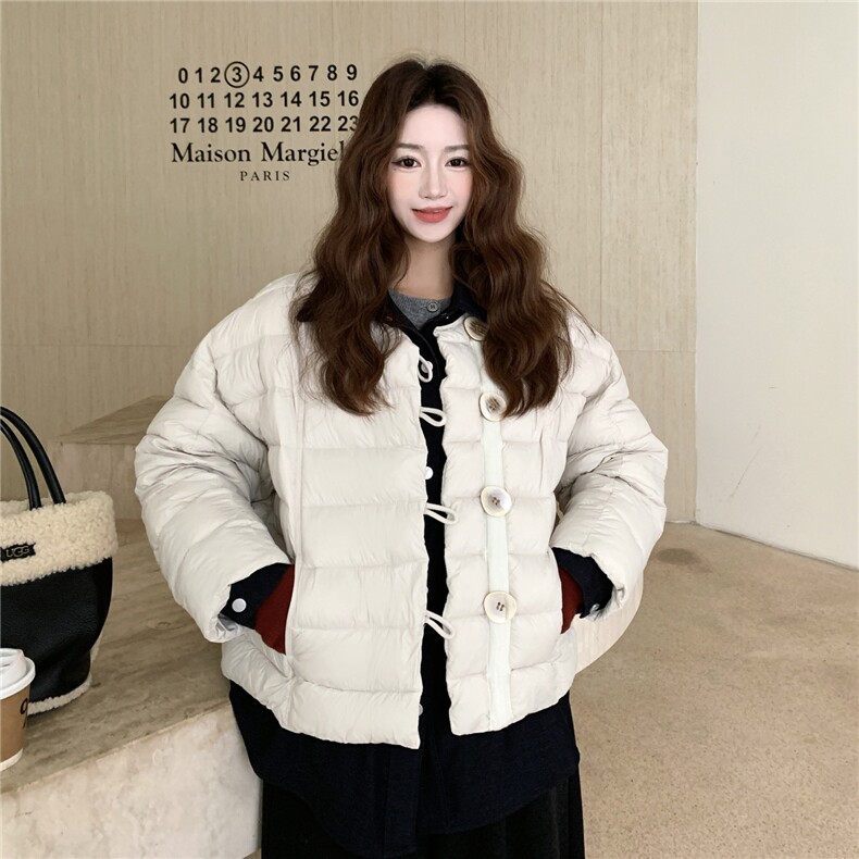 气质百搭小众简约风翻领羽绒服女冬2025新款洋气休闲轻薄保暖外套,女装羽绒服,艾米莉亚