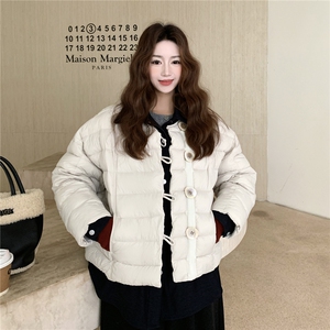 气质百搭小众简约风翻领羽绒服女冬2025新款洋气休闲轻薄保暖外套图片