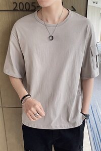 潮牌黑色重磅圆领卫衣男春秋纯棉正肩长袖t恤cleanfit内搭打底衫图片