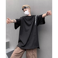 假两件抗皱短袖男夏季设计感时尚潮流正肩t恤美式潮牌重磅五分袖，男装T恤，星座506A