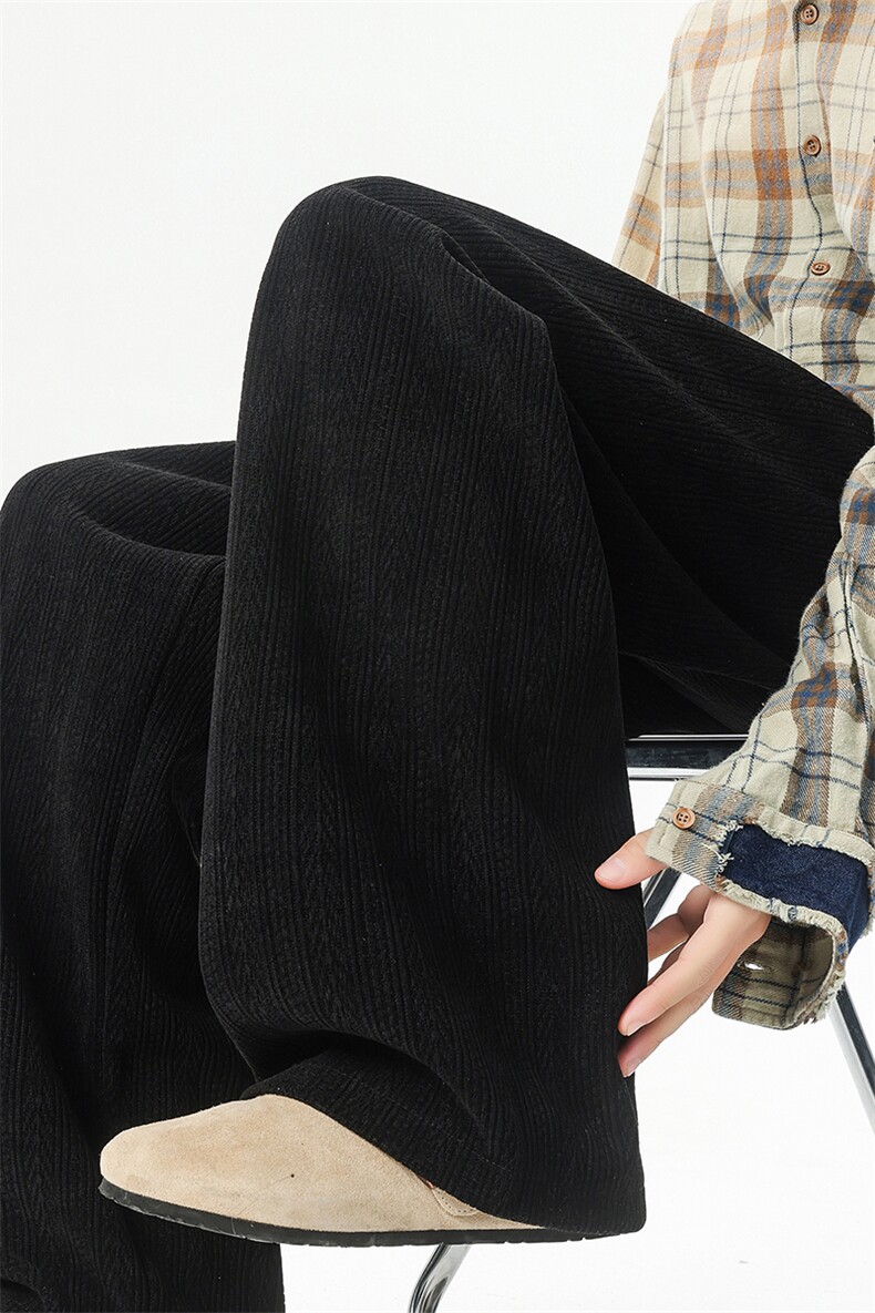 8XL-M麦穗纹雪尼尔阔腿裤男垂感休闲直通裤特大码卫裤K992P50控68,男装休闲裤,电商D206-1