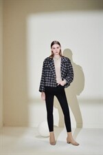 【现货】21秋冬新款复古格纹呢子大衣短款，其它，"JINI PIUS及加"