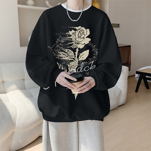 已注册/华棉内景春秋美式高街宽松圆领卫衣男WY00634/P35加绒P45图片