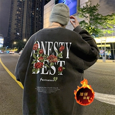 直播品质500克重磅美式做旧水洗卫衣SY1395-常规特P45加绒特P55，男装卫衣，电商A486