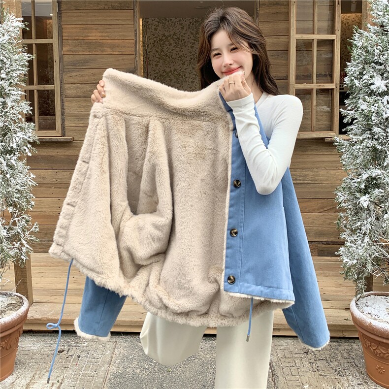 数据好主推蓝色加厚兔毛内胆工装派克服2C2369008P215K318,女装派克服,2C236
