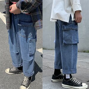 20男新款日系港风精品牛仔哈伦裤子714-2-908cn图片