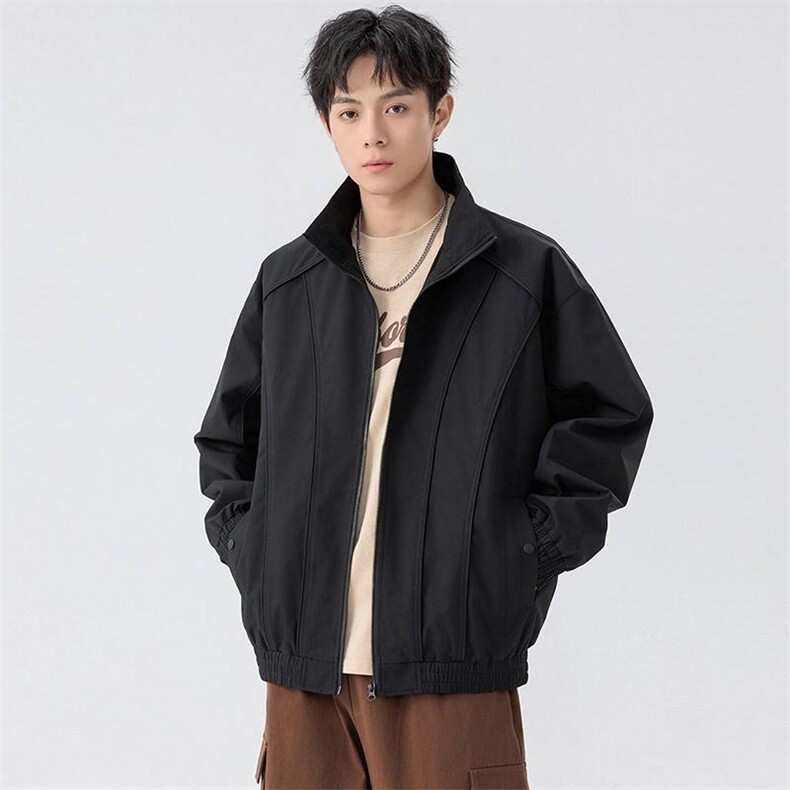 现货美式休闲加厚雪山棉衣夹克外套立领纯色三防户外工装棉服,男装夹克,电商A486-1