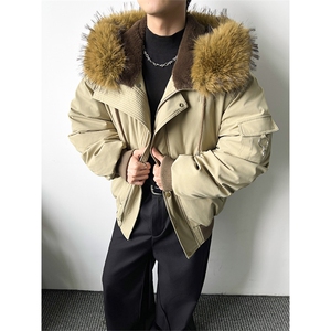 [现货座山雕羽绒服]连帽毛领加厚保暖美式外套5D1200TP220368图片