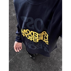 S01-P25美式重磅长袖T恤男纯棉秋冬季打底衫潮牌情侣款卫衣，男装T恤，星座215-1